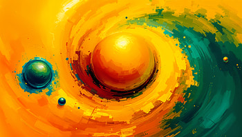 Vibrant Cosmic Swirl - Ultra, yellow, circle, space, planet, Abstract HD wallpaper
