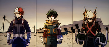 Anime, My Hero Academia: You're Next, Shoto Todoroki, Izuku Midoriya, Katsuki Bakugou HD wallpaper