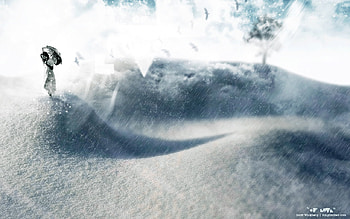 Salt Field, white, anime, field, single, salt, sky, girl, tree HD wallpaper