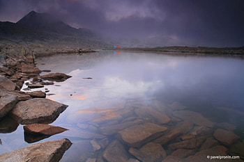 Pirin mountain, darck, bulgaria, clouds, rocks, lake, mountain HD wallpaper