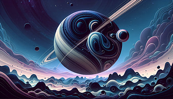 Surreal Space Fantasy, space, planet, ring, cosmic, colorful HD wallpaper