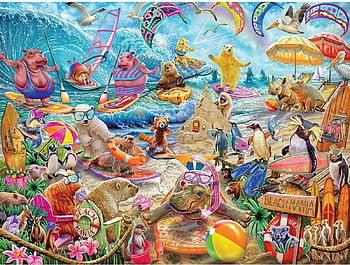 Beach Mania, mania, puzzle, jigsaw, beach HD wallpaper
