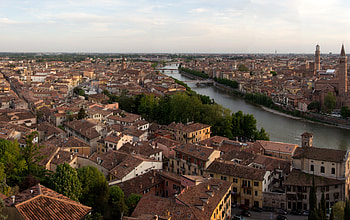 Verona, Italy, Borgo Trento, Aerial view HD wallpaper
