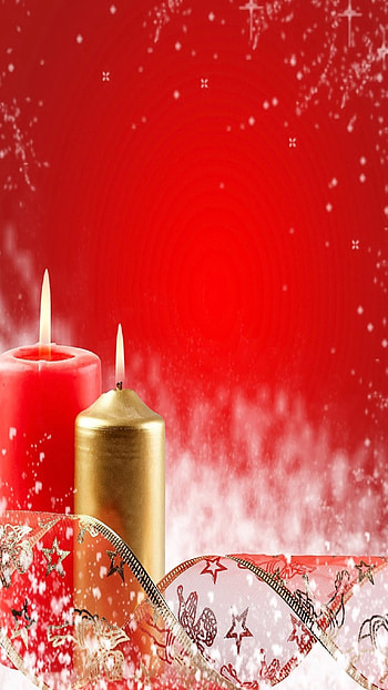 Happy New Year, Red Candle HD phone wallpaper