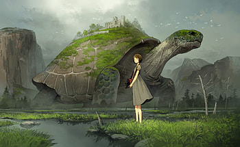Turtle, Anime, Original HD wallpaper