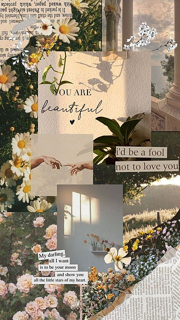 Yellow aesthetic, petal, collage HD phone wallpaper
