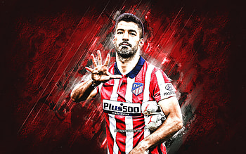 Luis Suarez, Atletico Madrid, portrait, La Liga, Luis Suarez art, Uruguayan footballer, Spain, football HD wallpaper