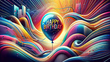 Happy Birtay Balloon for Festive Backgrounds, birtay, Happy Birtay, birtay balloon, balloon, colorful HD wallpaper