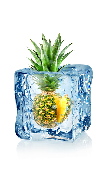 Ice fruit, Pineapple, Food HD phone wallpaper
