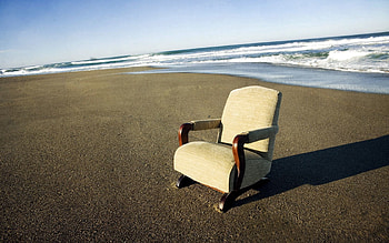 Sea, Beach, Miscellanea, Miscellaneous, Shadow, Armchair HD wallpaper