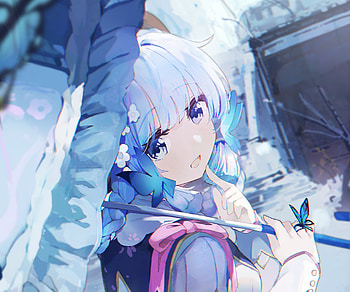 Kamisato Ayaka, Kamisato Ayaka (Genshin Impact), video game, Genshin Impact HD wallpaper