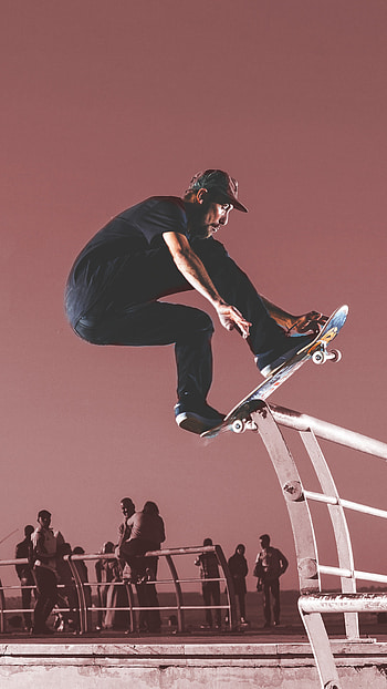 Skateboard stuntman, Stunts HD phone wallpaper