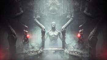Scorn game, 75% completion, October 2022 launch, Exciting progress HD wallpaper