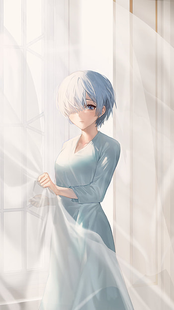 short hair, blue hair, Rem (Re:ZERO), Anime, Re:Zero - Starting Life in Another World HD phone wallpaper