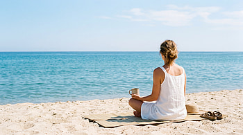Beach, Ocean, Meditation HD wallpaper