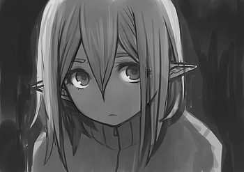 Anime, Original, Black & White HD wallpaper