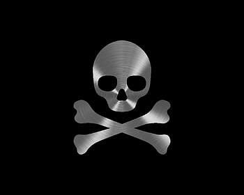 Silver Skull, black, silver, skull, labrano, gizzzi HD wallpaper