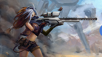 Sniper Girl Fantasy Art , fantasy-girls, sniper, artist, artwork, digital-art, artstation HD wallpaper