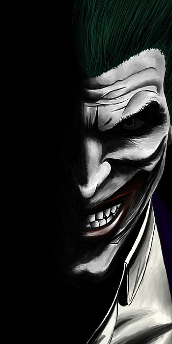 DC Villain, Joker's menace, Sinister art, Comic book infamy HD phone wallpaper