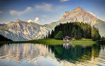 Mountain lake, Landscapes HD wallpaper