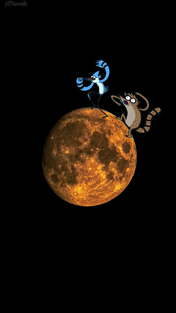 Regular show, sky, moon HD phone wallpaper
