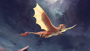 Furry Dragon In Storm Clouds , dragon, artist, artwork, digital-art, deviantart, storm HD wallpaper