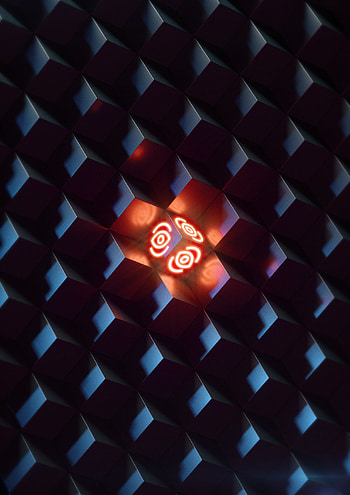 Cubes, glow, surface, structure HD phone wallpaper