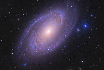 Bright Spiral Galaxy M81, galaxy, fun, space, cool, stars HD wallpaper