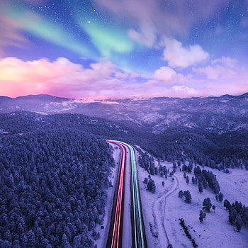 Road Trails Long Exposure Colorful , road, long-exposure, graphy, colorful, sky HD phone wallpaper
