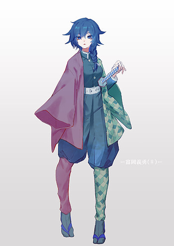Giyuu, human_body, wig HD phone wallpaper