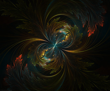 Abstract, Multicolored, Motley, Branches, Fractal, Swirling, Involute HD wallpaper
