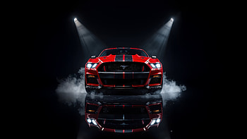 Red Ford Mustang Shelby Gt500, ford-mustang, mustang, cars, ai HD wallpaper