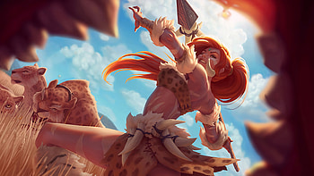 Nidalee League Of Legends, league-of-legends, games, artwork, warrior, hunter, artist, digital-art, fantasy HD wallpaper