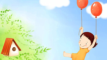 Miscellanea, Miscellaneous, Drawing, , Balls, Child, Birdhouse HD wallpaper