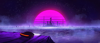 Retro Car To Synthwave City , synthwave, retrowave, vaporwave, artist, artwork, digital-art, artstation HD wallpaper
