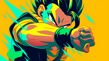 Dynamic Gohan - Dragon Ball Z Anime Art, Anime, Dragon Ball Z, Gohan (Dragon Ball), Yellow Anime HD wallpaper