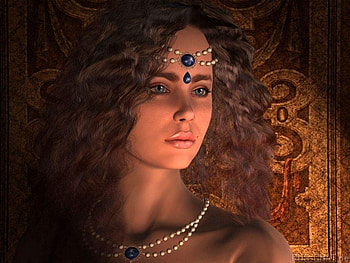 Beautiful Princess, gems, fantasy, pearls, beautiful, princess, woman HD wallpaper