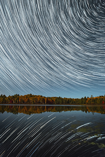 Nature, Stars, Lake, Blur, Smooth, Starry Sky, Long Exposure HD phone wallpaper