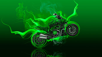 — Moto Ducati Diavel Side Fire Bike 2014 HD wallpaper