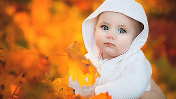 Cute Baby Is Wearing White Dress Sitting In Colorful Background Cute HD wallpaper