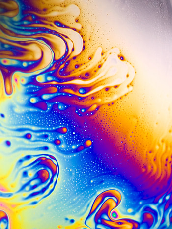 Colorful, liquid, stains, bubbles HD phone wallpaper