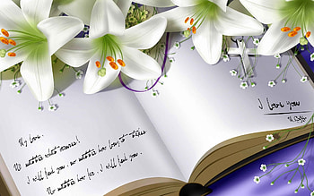 Flowers, Lilies, Miscellanea, Miscellaneous, Book, Notebook HD wallpaper