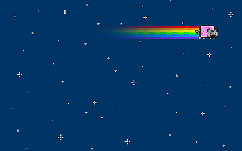 Outer space cats rainbows nyan cat | | 21786 | UP HD wallpaper