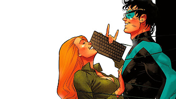 Nightwing & Oracle, Nightwing, Dick Grayson, Barbara Gordon, Jorge Jiménez, Oracle (DC Comics) HD wallpaper