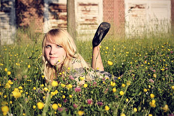 Girl in Flowers, girl, beautiful, in flowers HD wallpaper