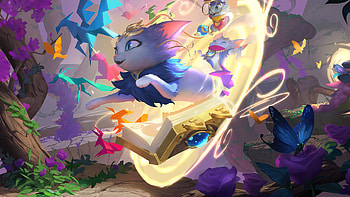 Yuumi In Colorful Background League Of Legends HD wallpaper