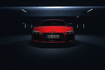 Audi R8 v10 Plus, sports car, 2018 HD wallpaper