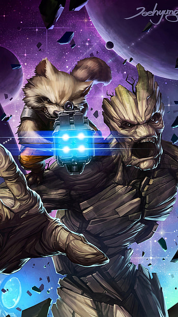 Rocket and Groot, Sony Xperia , backgrounds HD phone wallpaper