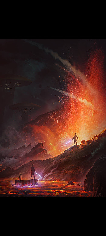 The battle of mustafar, heat, sky HD phone wallpaper