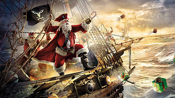 Epic Pirate Santa Clause Christmas - DigitalArt.io HD wallpaper